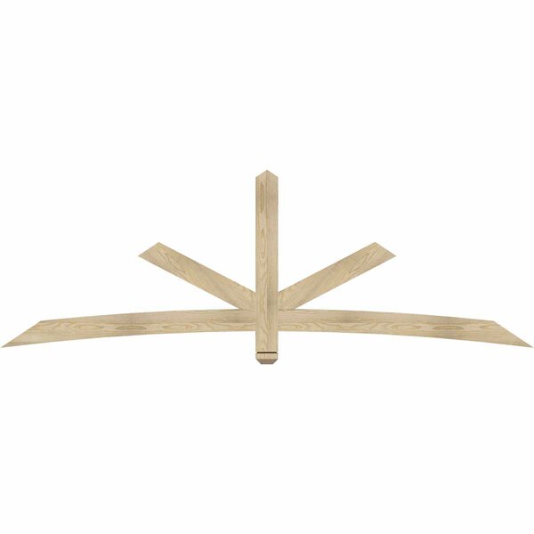 Ekena Millwork Alberta Rough Sawn Timber Gable Bracket, Douglas Fir, 96"W x 32"H x 2"D x 4"F, 8/12 Pitch GBW096X32X0204ALB00RDF - main
